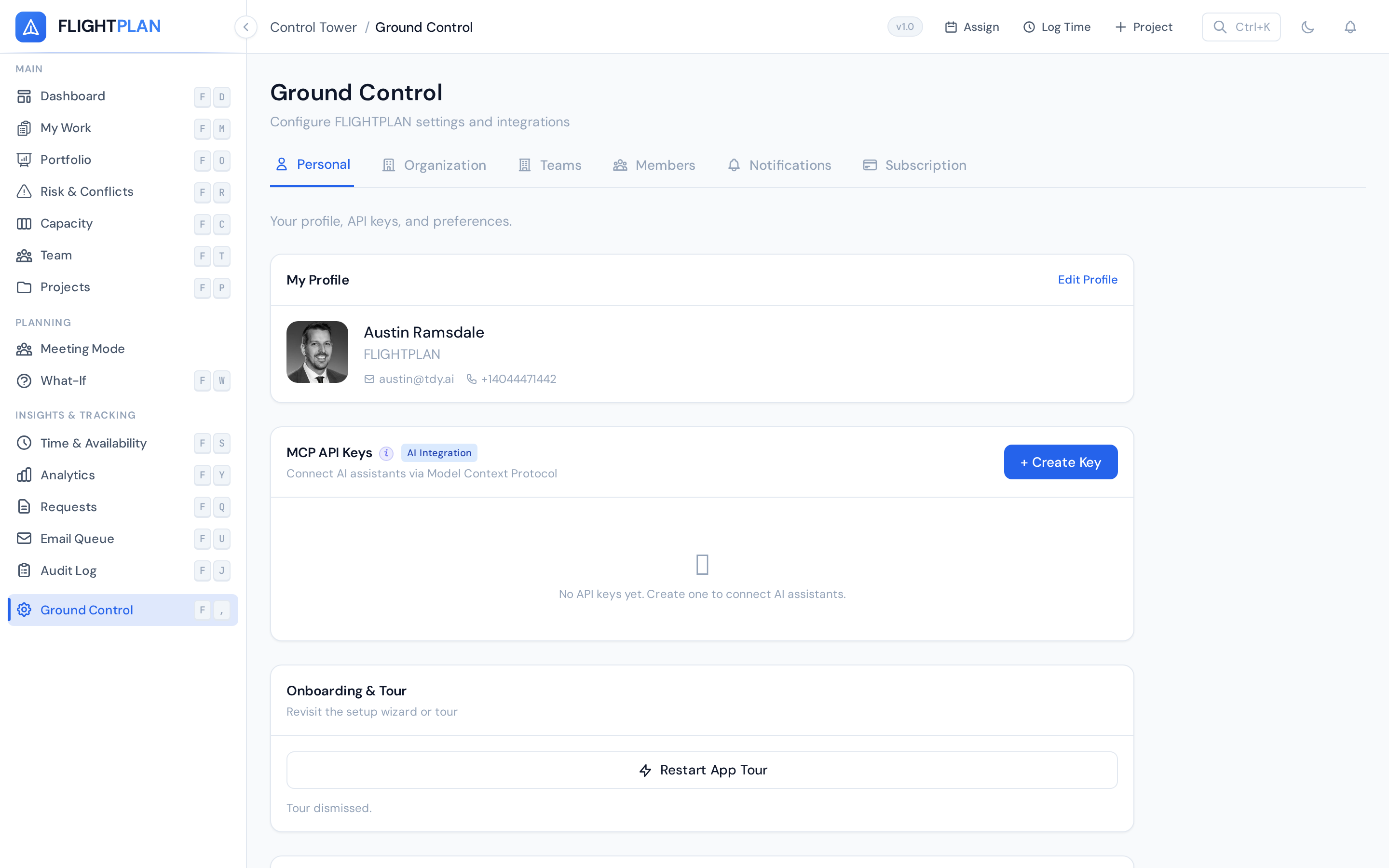 Flightplan Integration Settings